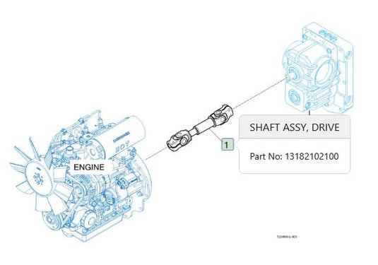 GENUINE Front Drive Shaft Assy Input Shaft for TYM Branson T25