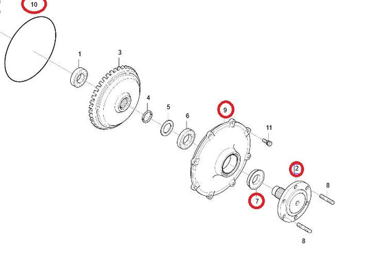 NEW Genuine Front Axle and Cover Assy w/ Seal for Kioti CK30H-EU