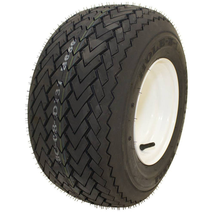 160-540 Wheel Assembly 18x8.50-8 for Kenda White Hub Hole-N-One Tread image 1