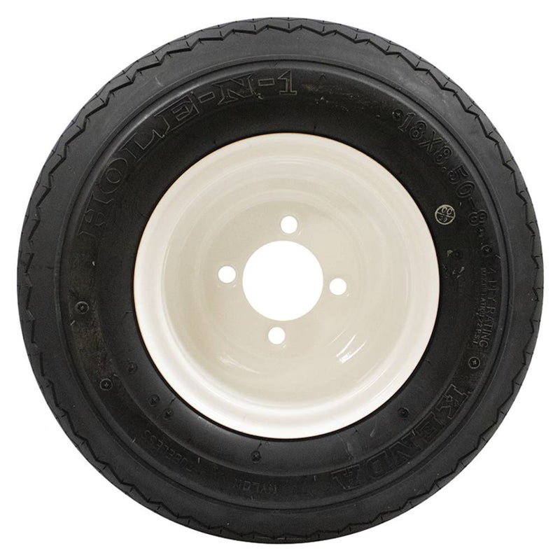Load image into Gallery viewer, 160-540 Wheel Assembly 18x8.50-8 for Kenda White Hub Hole-N-One Tread image 3
