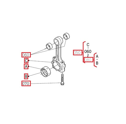 Genuine Kubota Connecting Rod Assembly for KX080-3 1G514-22016
