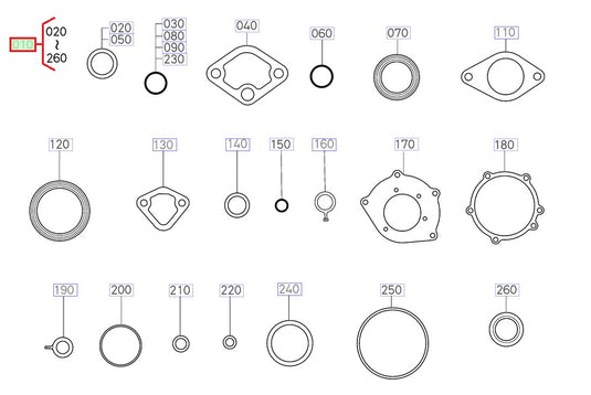 Genuine Lower Gasket Kit for Nanni N4.115 N4.140 1G574-99365