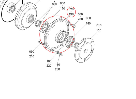 TA040-13133 New Front Axle Cover Fits L2800DT/HST