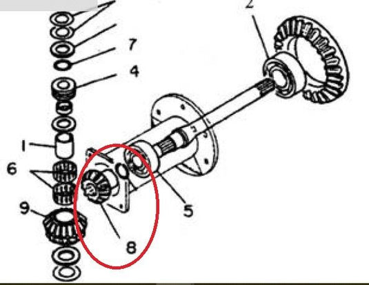 Axle Gear For Yanmar Models 155D (new style), 165D, & 1401D Part # 194341-14230