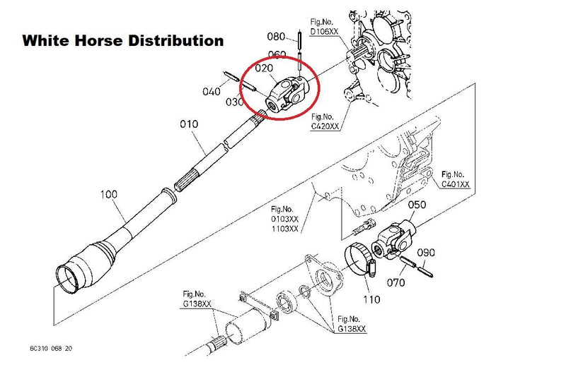 Load image into Gallery viewer, New Universal Joint Assembly with Yokes Fits Kubota B2320HSD Series Tractor
