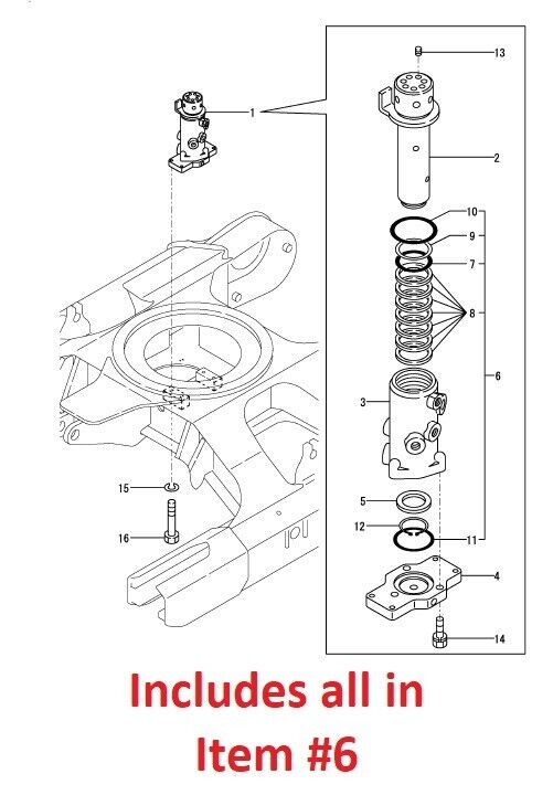 Swivel Joint Seal Kit Fits Yanmar VIO40-3 Excavator