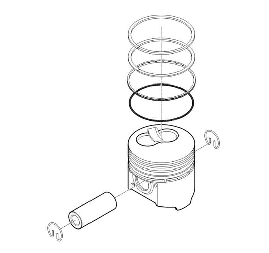 GENUINE Piston and Ring Assy for Kioti CK2810H w/ 3A139 Engine