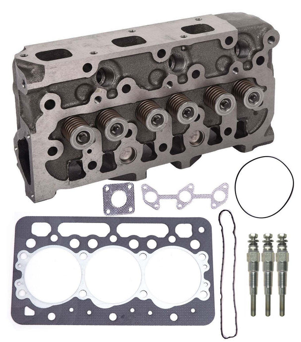 Complete Cylinder Head w/ Gaskets & Glow Plugs for Bobcat E16