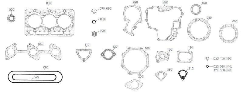 Load image into Gallery viewer, New Kubota BX1850 Engine Overhaul Kit STD
