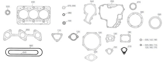 New Kubota BX1850 Engine Overhaul Kit STD