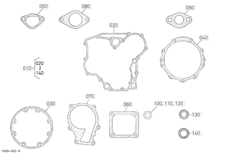 Load image into Gallery viewer, Overhaul Gasket Set/Kit With Crank &amp; Valve Seals Fits Kubota BX2660
