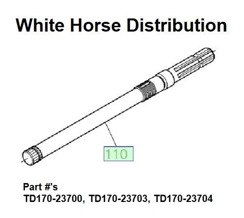 New OEM PTO Output Shaft Fits Kubota Tractor Part # TD170-23704