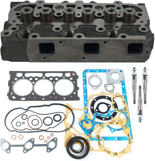 Cylinder Head Valves Gaskets Glow Plugs for Kubota RTV900R-SD/R-SDL