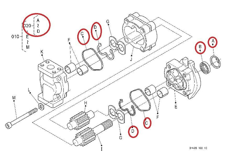 Load image into Gallery viewer, Shimadzu Hydraulic Pump Seal Kit For Kubota M96SH
