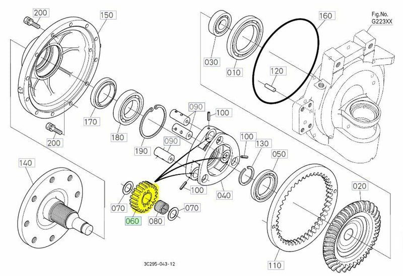 Load image into Gallery viewer, Planetary Gear - Fits Kubota Part # 3C091-44220
