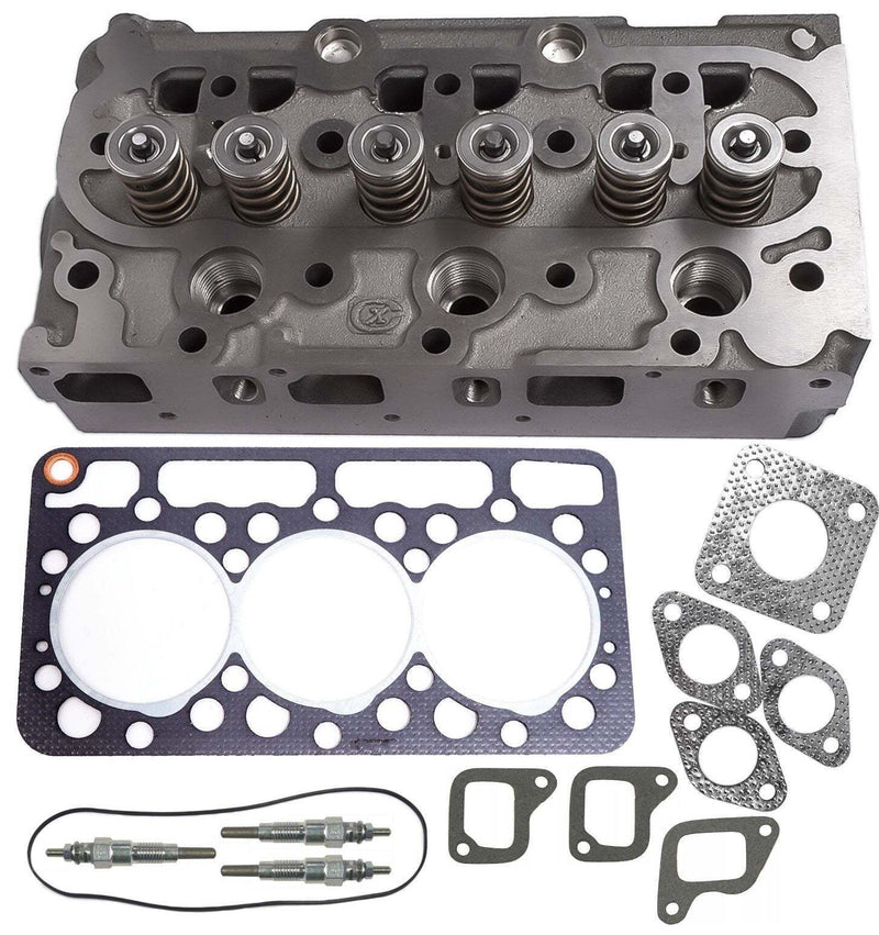 Load image into Gallery viewer, Complete Cylinder Head w/ Valves Gaskets &amp; Glow Plugs for Kubota B1200
