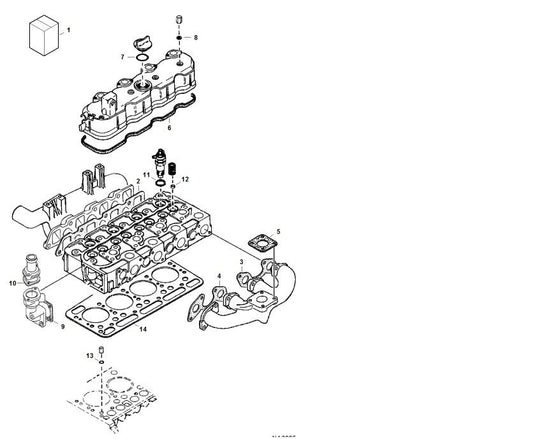 New Kubota v1902 Full Gasket Set
