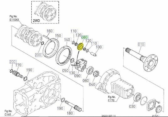 Planetary Gear - Fits Kubota Part # 3A111-48320