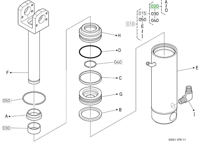 Load image into Gallery viewer, Lift Assist Cylinder Seal Kit Fits Kubota M7060HD
