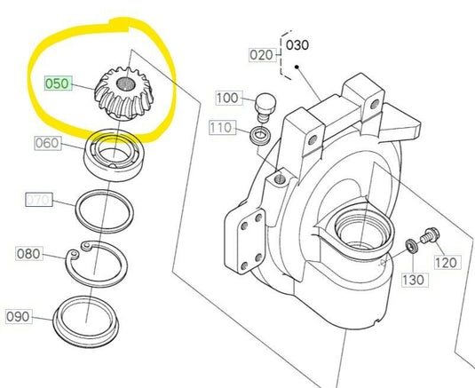 Steer Knuckle gear Fits Kubota M8540DT