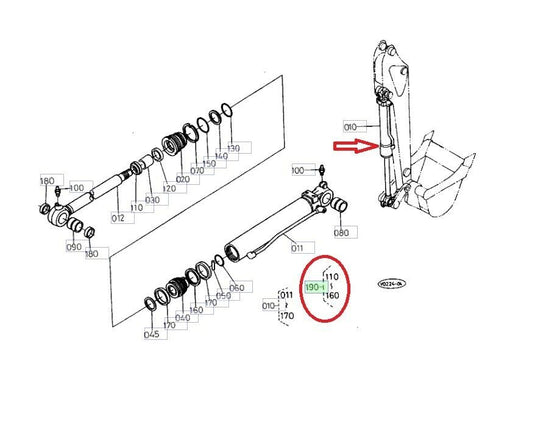 Seal Kit For Kubota KH-101 Bucket Cylinder