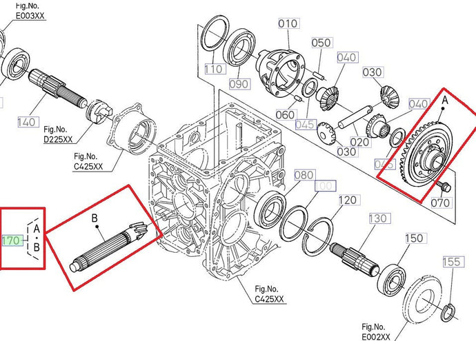 NEW Genuine Bevel Gear Set for Kubota B2320HSD