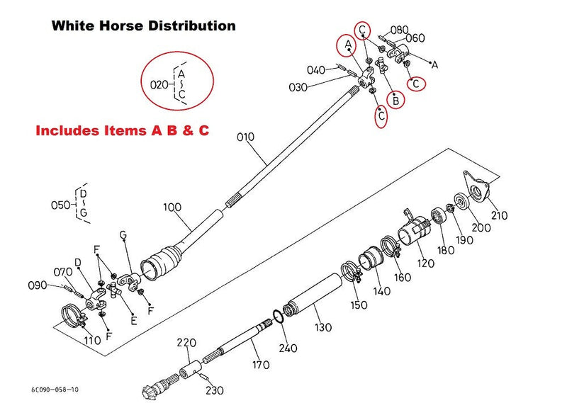 Load image into Gallery viewer, New Universal Joint Assembly with Yokes Fits Kubota B7300HSD Series Tractor
