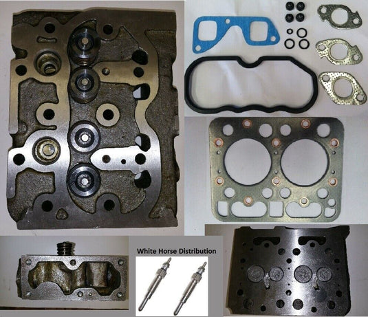 Complete Cylinder Head Fits Kubota L1801 C/W Valves, Gaskets & 2 Glow Plugs