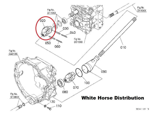New Universal Joint Assembly with Yokes Fits Kubota B26 Series Tractor