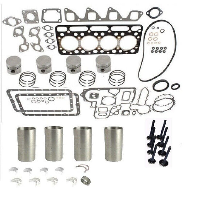 Engine Overhaul Kit STD for Bobcat 743 with Kubota V1702 With Liners & Valves