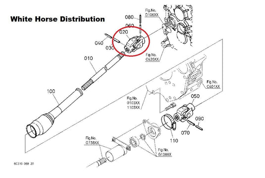 New Universal Joint Assembly with Yokes Fits Kubota B3200HSD Series Tractor