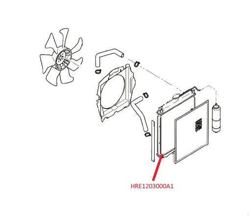 GENUINE Radiator TYM Branson Part Number HRE1203000