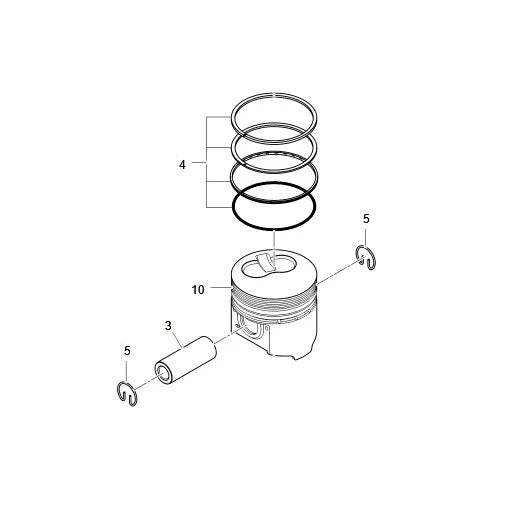 GENUINE Piston Assy Kit w/ rings For Kioti MEC2200GA