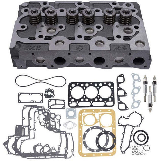 Cylinder Head Valves Gasket Kit Glow Plugs for Kubota L2202