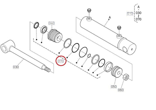 Seal Kit For Kubota with LA344S Loader Bucket Cylinder