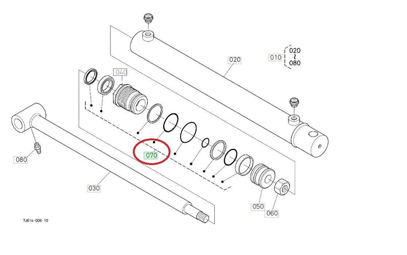 Load image into Gallery viewer, Seal Kit For Kubota BX2370 with LA243A Loader Boom Lift Cylinder
