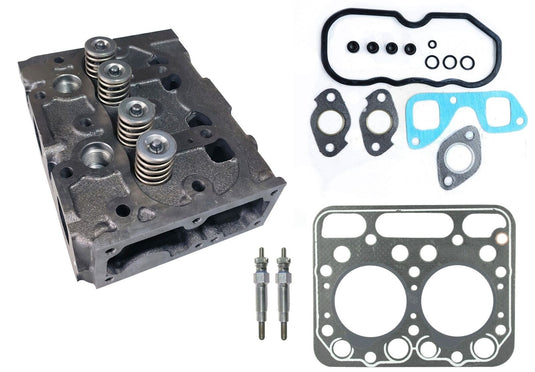 NEW Cylinder Head Assembly with Glow Plugs and Gasket Kit for Kubota L175