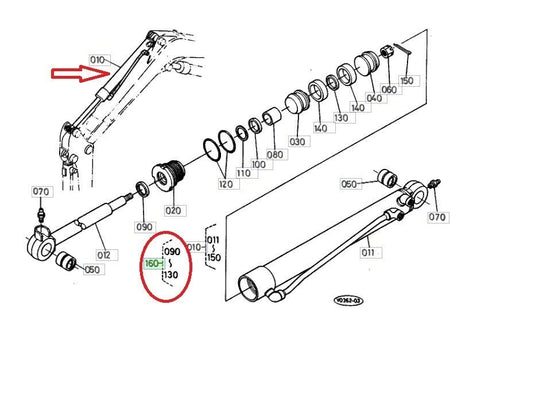 Seal Kit For Kubota KH-41 Excavator Arm Cylinder