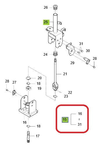 GENUINE Total Steering Shaft Assy for Kioti EX50CH