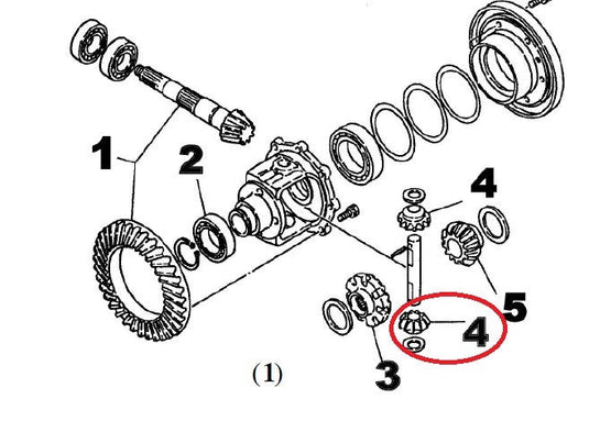 Yanmar Differential Spider gear F20, FX20, F22, FX22 Part # 194310-31800