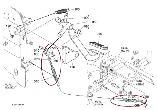 Clutch Cable Fits Kubota M8540HD Tractor