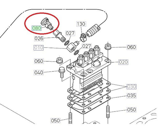 New Kubota Fuel Bleeder Jet Start Cock Replaces Part # 14311-60505
