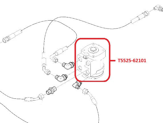 GENUINE Power Steering Orbital Motor for Kioti NX5010CH(NN6700001~RN6700108)