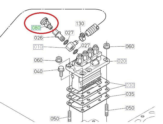 New Kubota Fuel Bleeder Jet Start Cock Replaces Part # 14311-60505