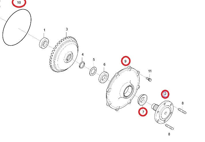 Load image into Gallery viewer, NEW Genuine Front Axle and Cover Assy w/ Seal for Kioti CK30H-EU
