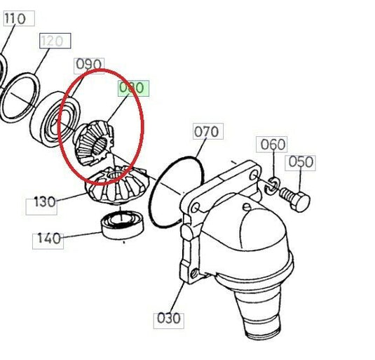 Steer Knuckle gear Fits Kubota L3800DT