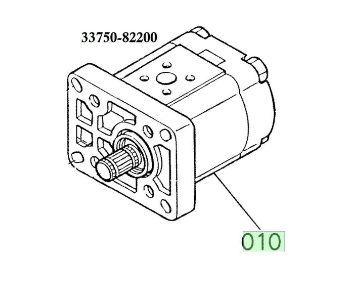 New OEM Kubota Hydraulic Pump Part # 33750-82200