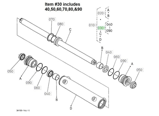 New Steering Cylinder Seal Kit Fits Kubota 4X4 M6800
