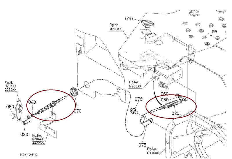 Load image into Gallery viewer, Foot Throttle Cable Fits Kubota M5040DT-1  Tractor
