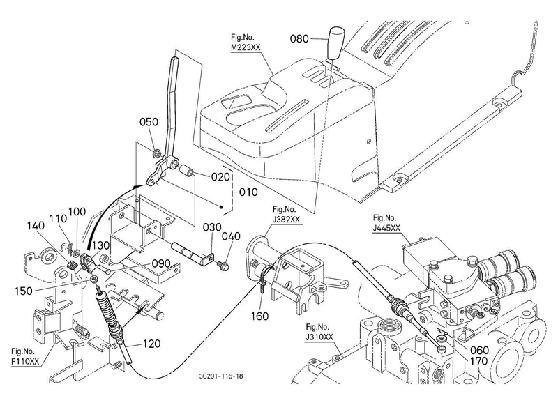 Load image into Gallery viewer, Auxiliary Control Lever Cable/Wire Fits Kubota M5040DT Tractor
